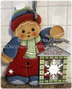 Gingerbread with Snowflake Lantern by Pamela House - PDF DOWNLOAD